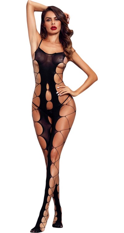 Fencenet & Opaque Panel Bodystocking